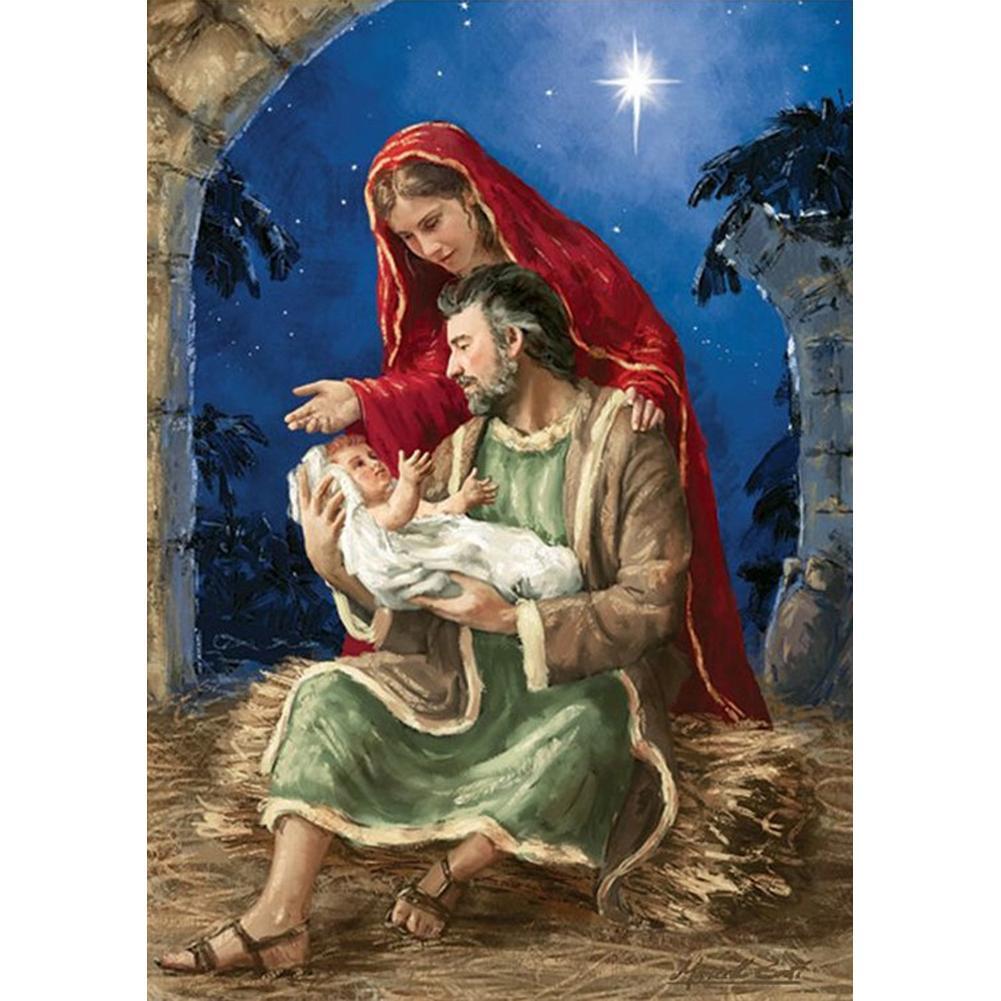 Naissance de Jésus - peinture en diamant complet - 30x40cm