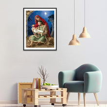 Charger l&#39;image dans la galerie, Naissance de Jésus - peinture en diamant complet - 30x40cm
