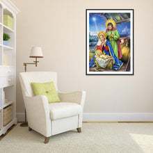 Charger l&#39;image dans la galerie, Naissance de Jésus - peinture en diamant complet - 30x40cm
