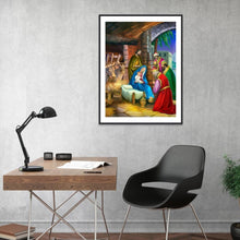 Charger l&#39;image dans la galerie, Naissance de Jésus - peinture en diamant complet - 30x40cm
