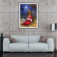 Charger l&#39;image dans la galerie, Naissance de Jésus - peinture en diamant complet - 30x40cm
