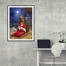 Charger l&#39;image dans la galerie, Naissance de Jésus - peinture en diamant complet - 30x40cm
