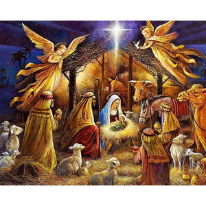 Religion - peinture en diamant complet - 40x30cm