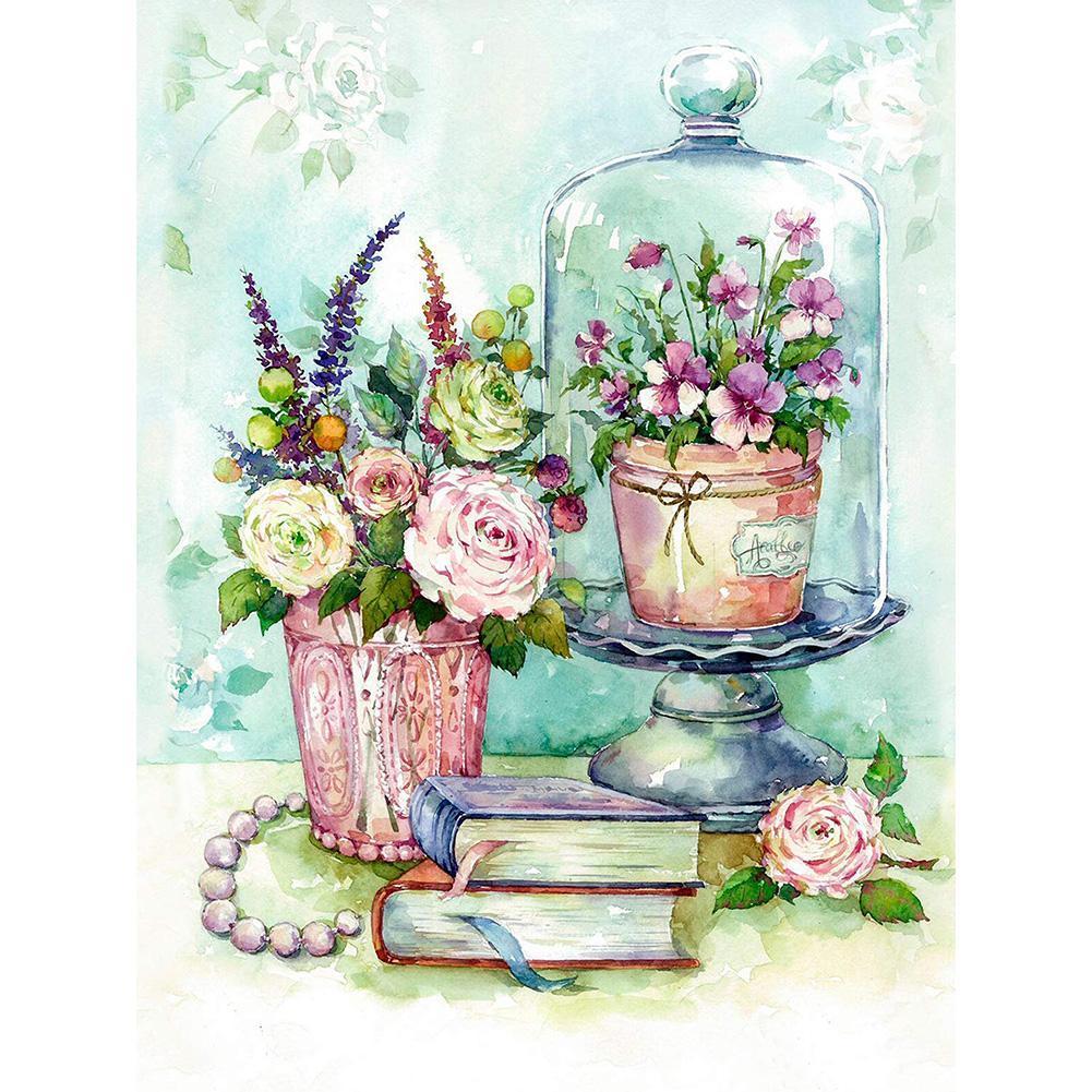 Fleur - peinture en diamant complet - 30x40cm