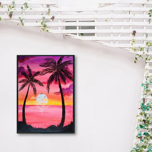 Coucher du soleil - peinture en diamant complet - 30x40cm