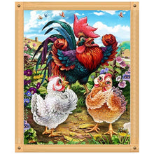 Charger l&#39;image dans la galerie, Poulets - peinture en diamant complet - 30x40cm
