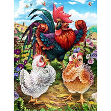 Charger l&#39;image dans la galerie, Poulets - peinture en diamant complet - 30x40cm
