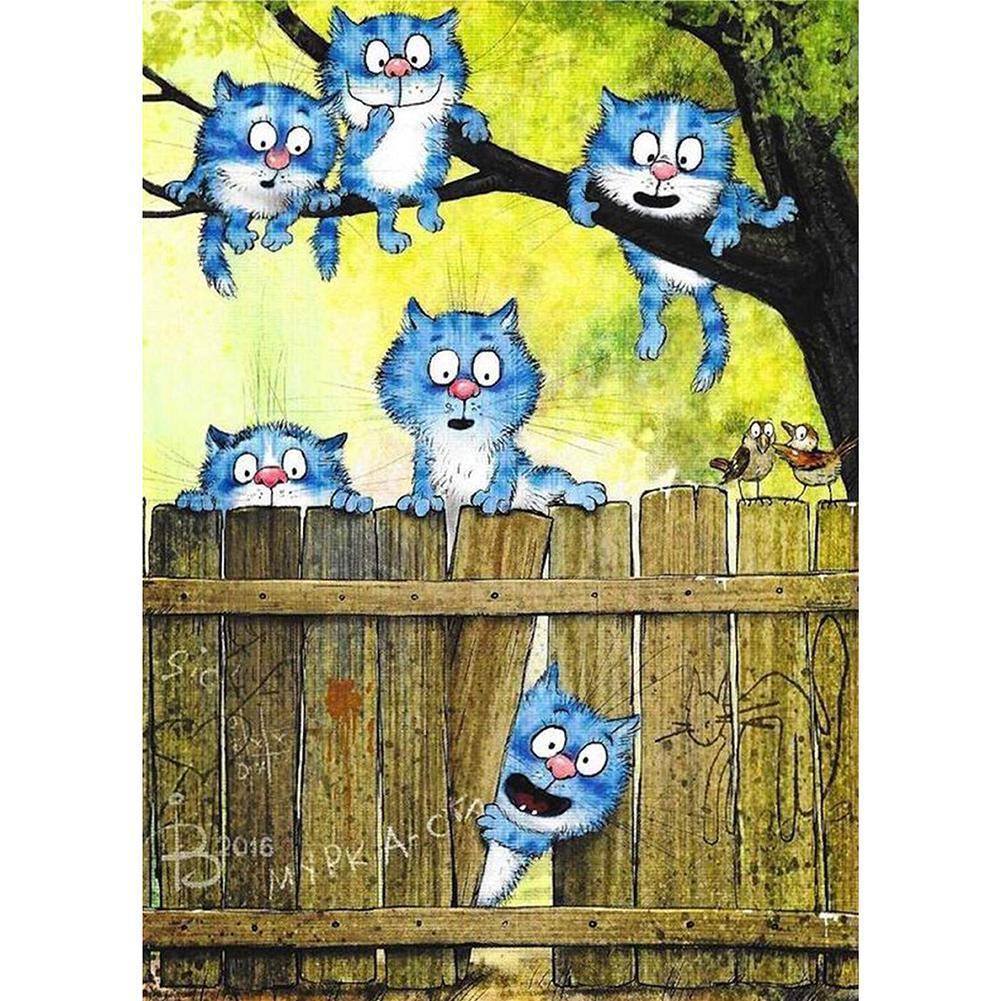 Chats - peinture en diamant complet - 30x40cm