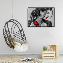 Charger l&#39;image dans la galerie, Femmes de fleur - diamant rond complet - 40x30cm
