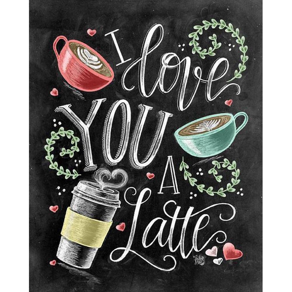 Modèle de lettre - peinture complète de diamant - 30x40cm