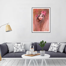 Charger l&#39;image dans la galerie, Fille - peinture complète de diamant - 40x30cm
