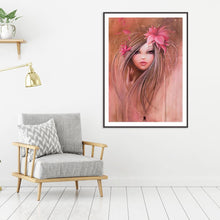 Charger l&#39;image dans la galerie, Fille - peinture complète de diamant - 40x30cm
