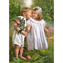 Charger l&#39;image dans la galerie, Petit ange - peinture en diamant complet - 40x30cm
