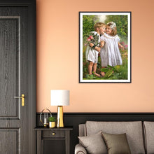 Charger l&#39;image dans la galerie, Petit ange - peinture en diamant complet - 40x30cm
