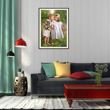 Charger l&#39;image dans la galerie, Petit ange - peinture en diamant complet - 40x30cm
