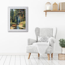 Charger l&#39;image dans la galerie, Ruisseau forestier - peinture en diamant complet - 30x40cm
