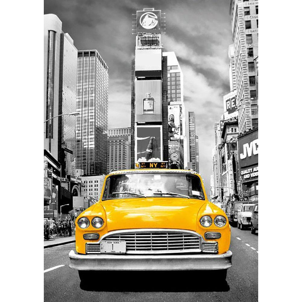 Taxi de New York - peinture complète de diamant - 40x30cm