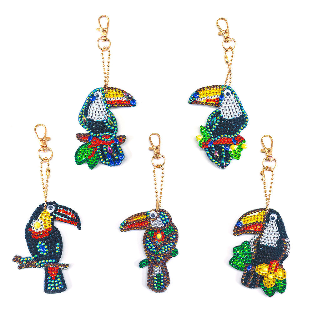 5pièces Toucan DIY Porte-clés