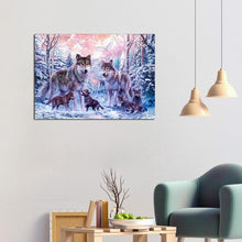 Charger l&#39;image dans la galerie, Loups - peinture en diamant complet - 40x30cm
