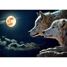 Charger l&#39;image dans la galerie, Loups - peinture en diamant complet - 40x30cm
