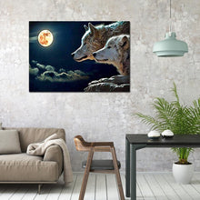 Charger l&#39;image dans la galerie, Loups - peinture en diamant complet - 40x30cm

