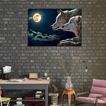Charger l&#39;image dans la galerie, Loups - peinture en diamant complet - 40x30cm
