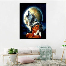 Charger l&#39;image dans la galerie, Loups - peinture en diamant complet - 30x40cm
