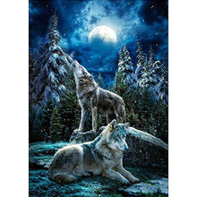 Charger l&#39;image dans la galerie, Loups - peinture en diamant complet - 30x40cm

