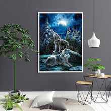 Charger l&#39;image dans la galerie, Loups - peinture en diamant complet - 30x40cm

