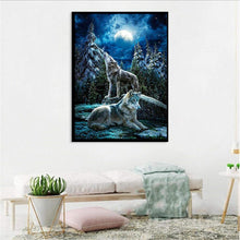 Charger l&#39;image dans la galerie, Loups - peinture en diamant complet - 30x40cm
