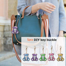 Charger l&#39;image dans la galerie, 5pièces Petit ours DIY Porte-clés
