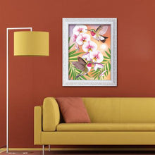 Charger l&#39;image dans la galerie, Oiseau de fleur - peinture complète de diamant - 30x40cm

