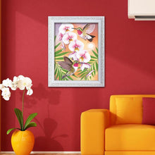 Charger l&#39;image dans la galerie, Oiseau de fleur - peinture complète de diamant - 30x40cm

