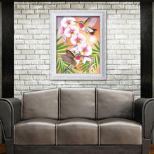 Charger l&#39;image dans la galerie, Oiseau de fleur - peinture complète de diamant - 30x40cm
