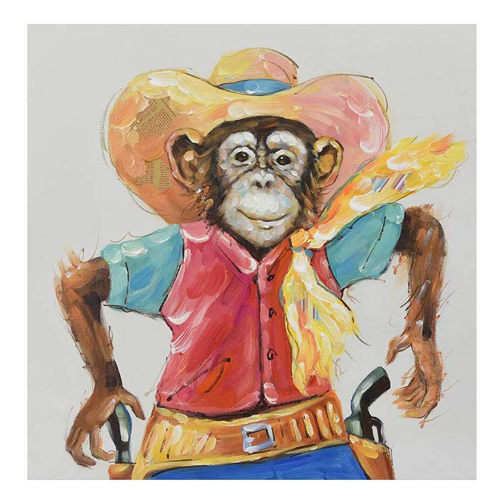 Singe - diamant rond complet - 30x30cm