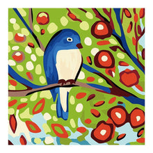 Charger l&#39;image dans la galerie, Oiseau de branche - diamant rond complet - 30x30cm
