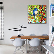 Charger l&#39;image dans la galerie, Oiseau de branche - diamant rond complet - 30x30cm
