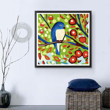 Charger l&#39;image dans la galerie, Oiseau de branche - diamant rond complet - 30x30cm
