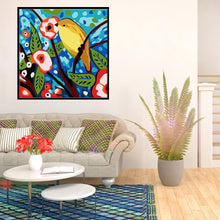 Charger l&#39;image dans la galerie, Oiseaux - diamant rond complet - 30x30cm
