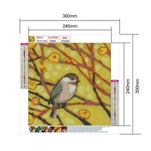 Charger l&#39;image dans la galerie, Oiseaux - diamant rond complet - 30x30cm
