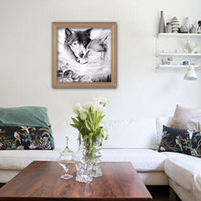 Charger l&#39;image dans la galerie, Loups - peinture en diamant complet - 30x40cm
