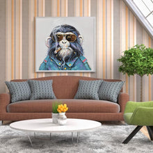 Charger l&#39;image dans la galerie, Orang-outan - diamant rond complet - 30x30cm
