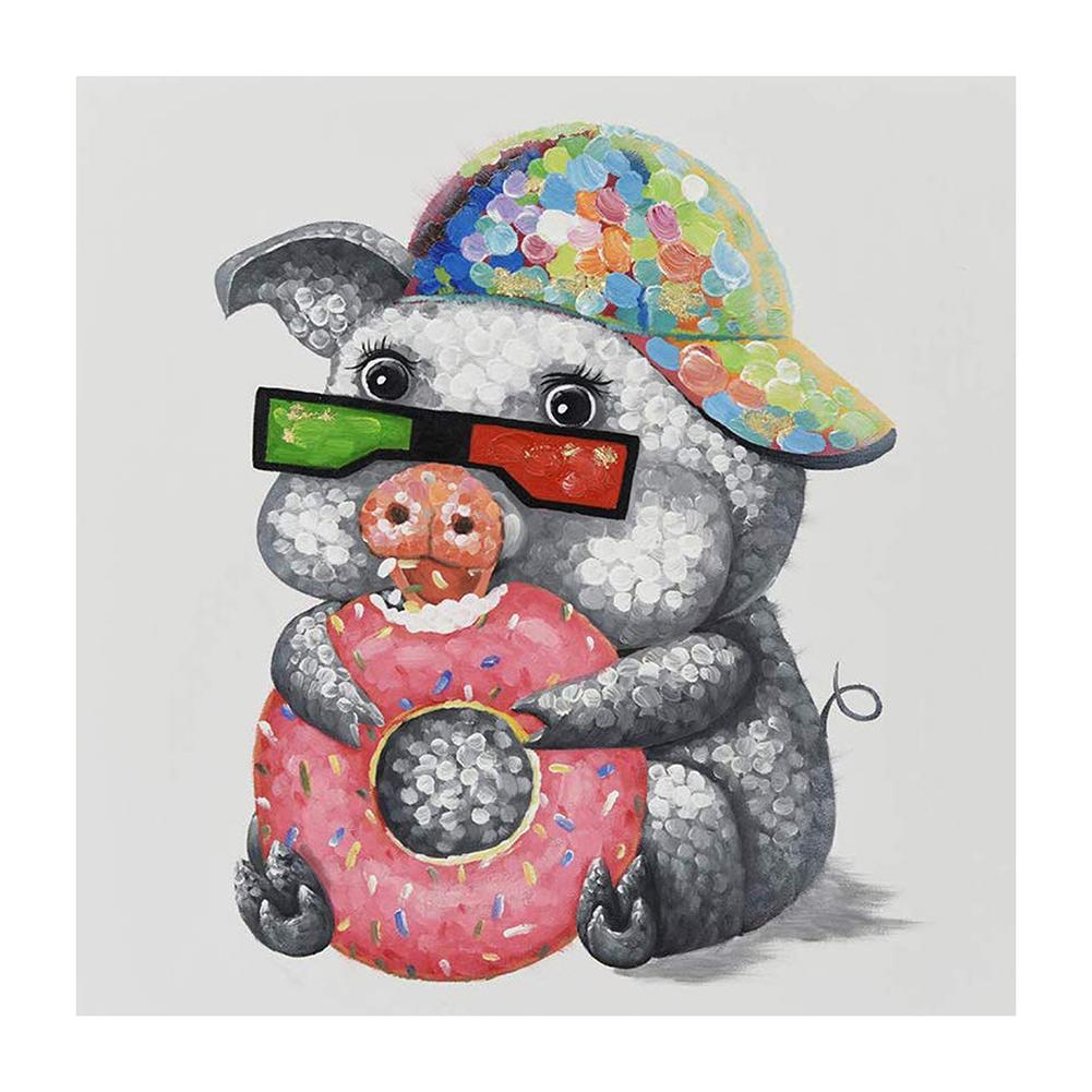 Porc frais - diamant rond complet - 30x30cm