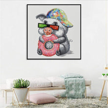 Charger l&#39;image dans la galerie, Porc frais - diamant rond complet - 30x30cm
