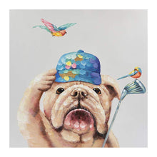 Charger l&#39;image dans la galerie, Oiseau de chien - diamant rond complet - 30x30cm
