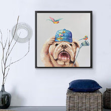 Charger l&#39;image dans la galerie, Oiseau de chien - diamant rond complet - 30x30cm
