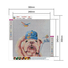 Charger l&#39;image dans la galerie, Oiseau de chien - diamant rond complet - 30x30cm
