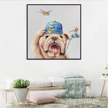 Charger l&#39;image dans la galerie, Oiseau de chien - diamant rond complet - 30x30cm

