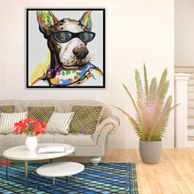 Charger l&#39;image dans la galerie, Beau chien - diamant rond complet - 30x30cm
