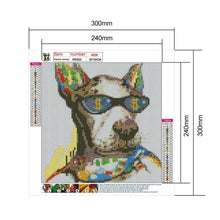 Charger l&#39;image dans la galerie, Beau chien - diamant rond complet - 30x30cm
